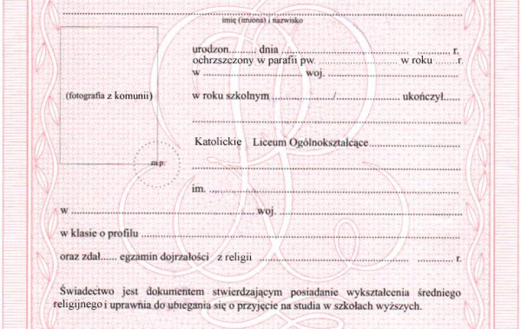 Świadectwa dojrzałości – wydawanie