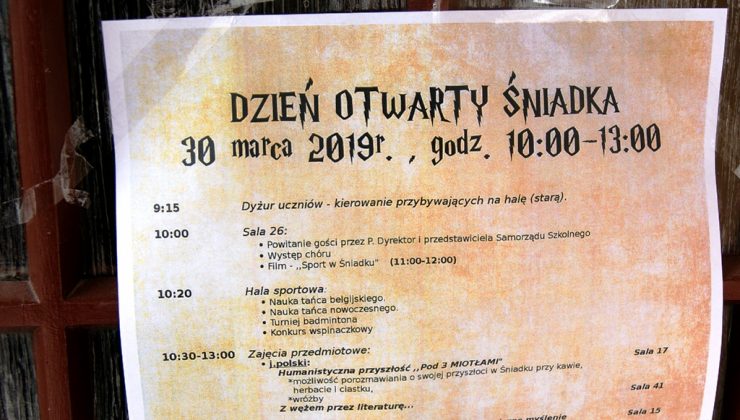 Dzień Otwarty Śniadka  – 2019