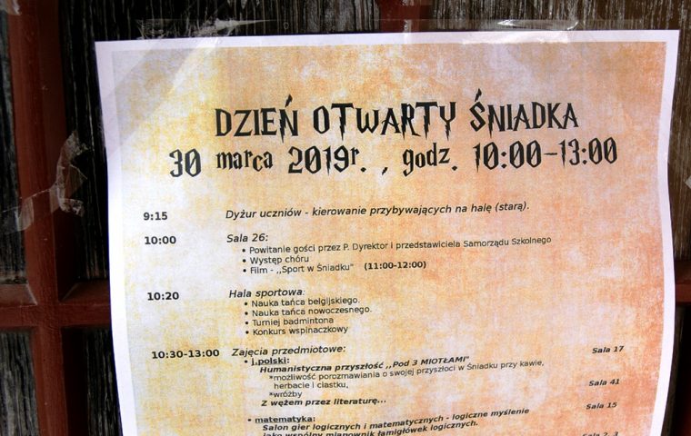 Dzień Otwarty Śniadka  – 2019